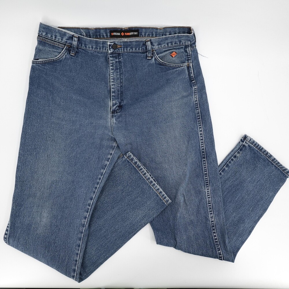 Wrangler FR Jeans Mens 40 Blue Flame Resistant CAT2 2112 Workwear FR13MWZ